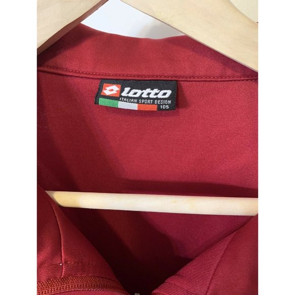 Lotto Men’s Sz L Soccer Track Jacket Red/White Full Zip Italian Sport Design - Picture 2 of 10